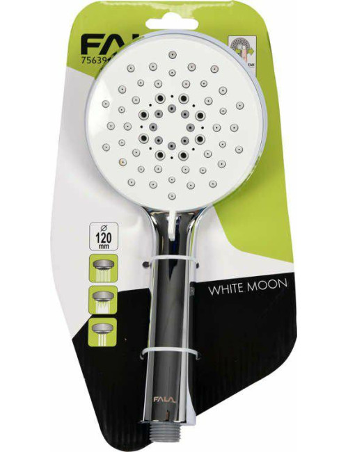 FALA SŁUCHAWKA PRYSZNICOWA WHITE MOON 120MM 3 FUNKCJE