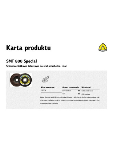 KLINGSPOR ŚCIERNICA LISTKLINGSPOR SMT800 125 SPEC.V.FINE WŁÓKNINA