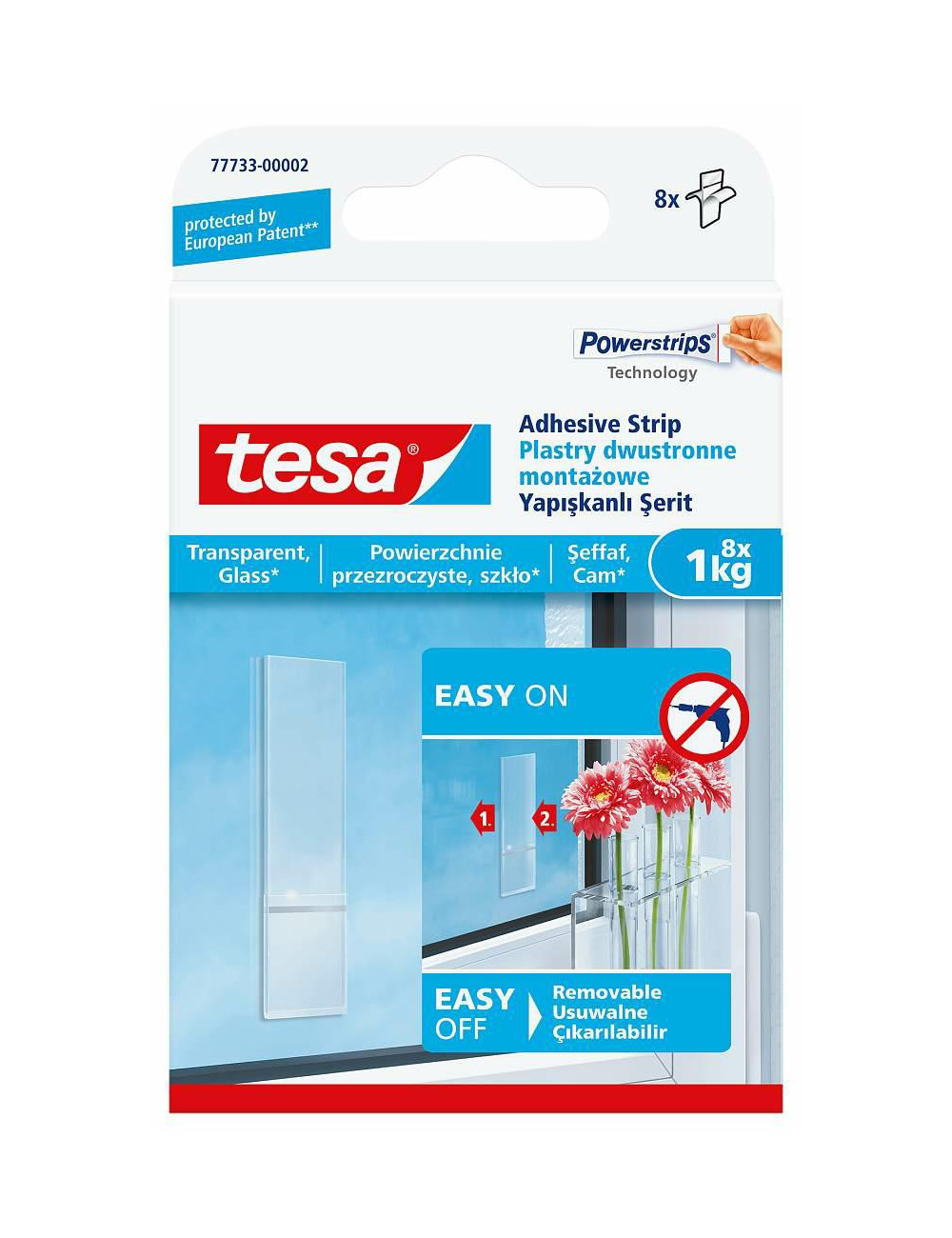 TESA PRZEZROCZYSTE PLASTRY MONTAŻOWE 1KG