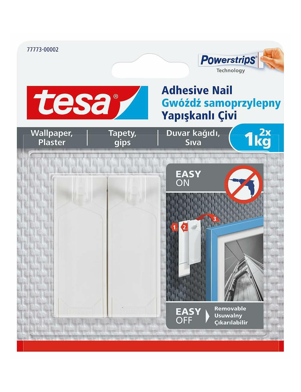 TESA GWÓŹDŹ SAMOPRZYLEPNY DO TAPET 1KG