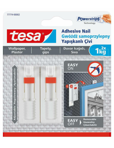 TESA GWÓŹDŹ SAMOPRZYLEPNY DO TAPET 1KG REGULOWANY