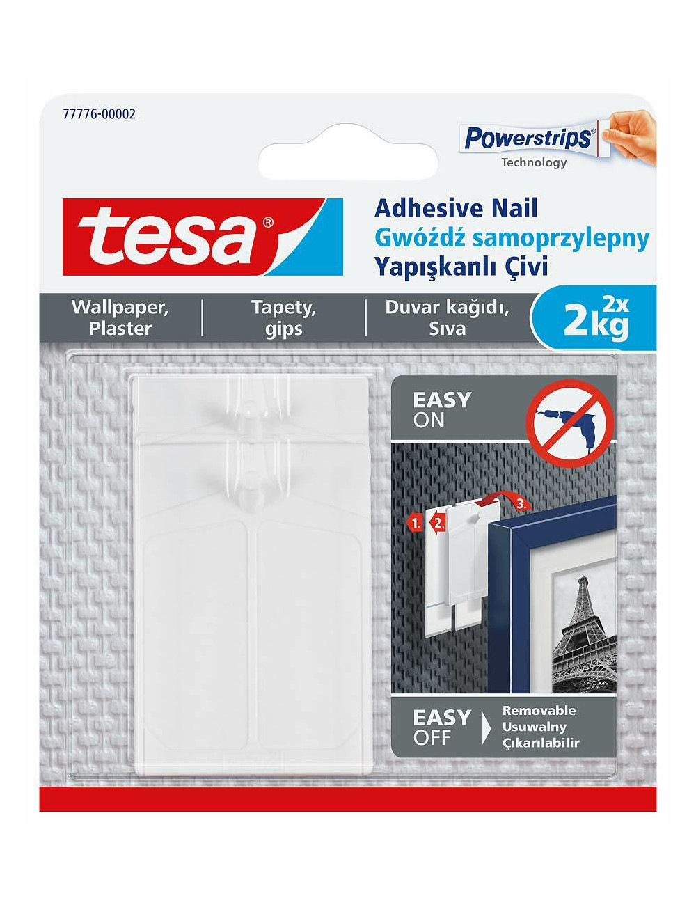 TESA GWÓŹDŹ SAMOPRZYLEPNY DO TAPET 2KG