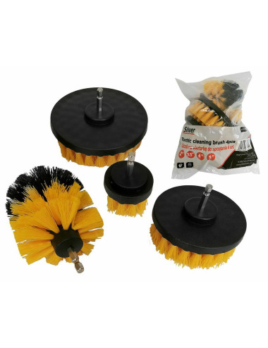 SZCZOTKI DO CZYSZCZENIA NA WKRĘTARKĘ 4el SILVER