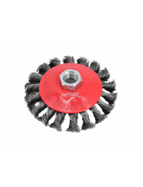 AWTOOLS SZCZOTKA STOŻKOWA 125mm M14 DRUT SKRĘCANY