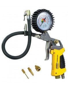 STANLEY PISTOLET DO POMPOWANIA Z MANOMETREM + 3 DYSZE + LAMPKA LED