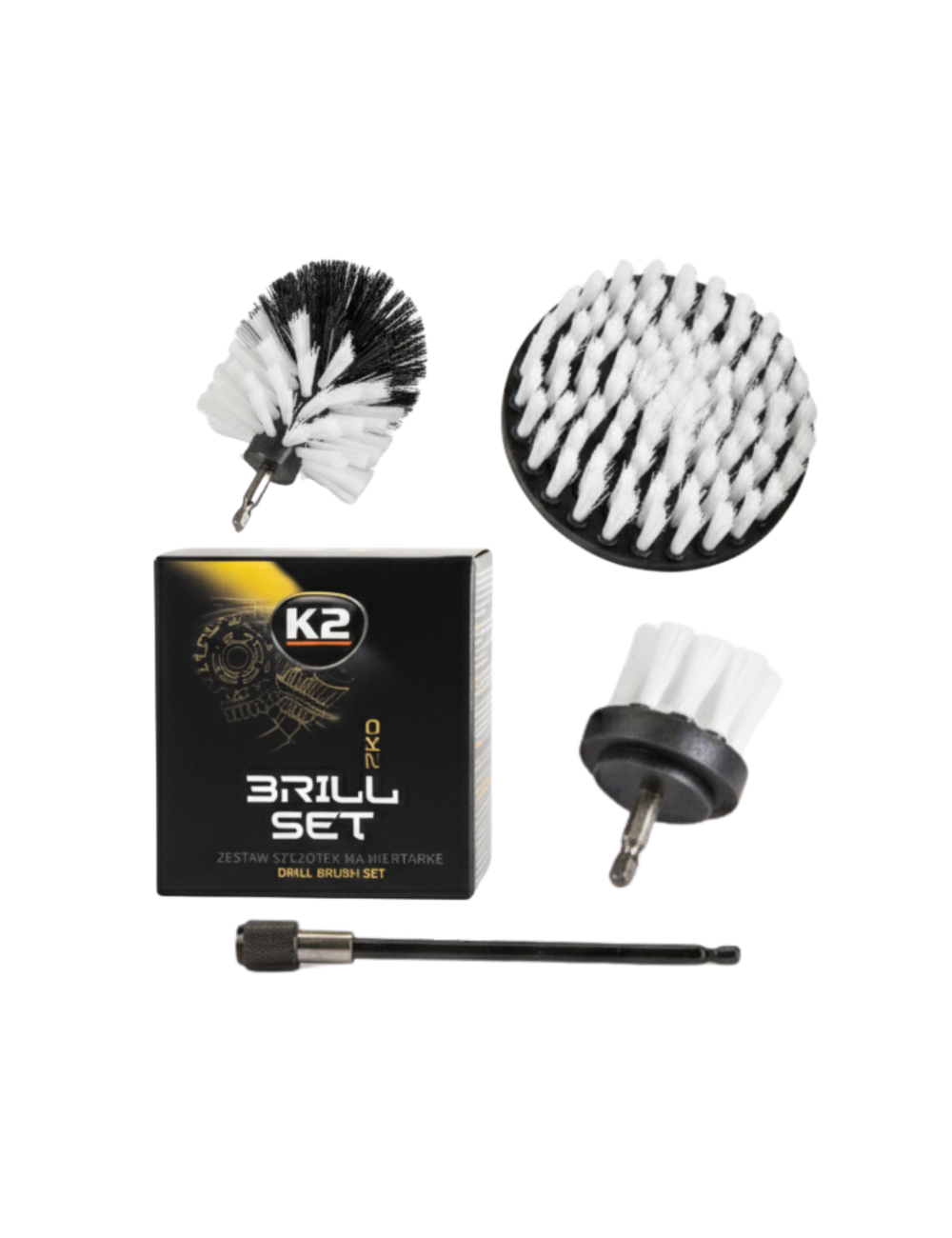 K2 ZESTAW SZCZOTEK NA WKRĘTARKĘ BRILL SET PRO 3szt