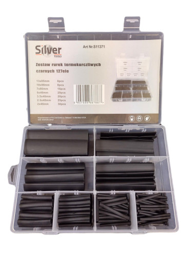 KOSZULKI TERMOKURCZLIWE 127szt.CZARNE SILVER