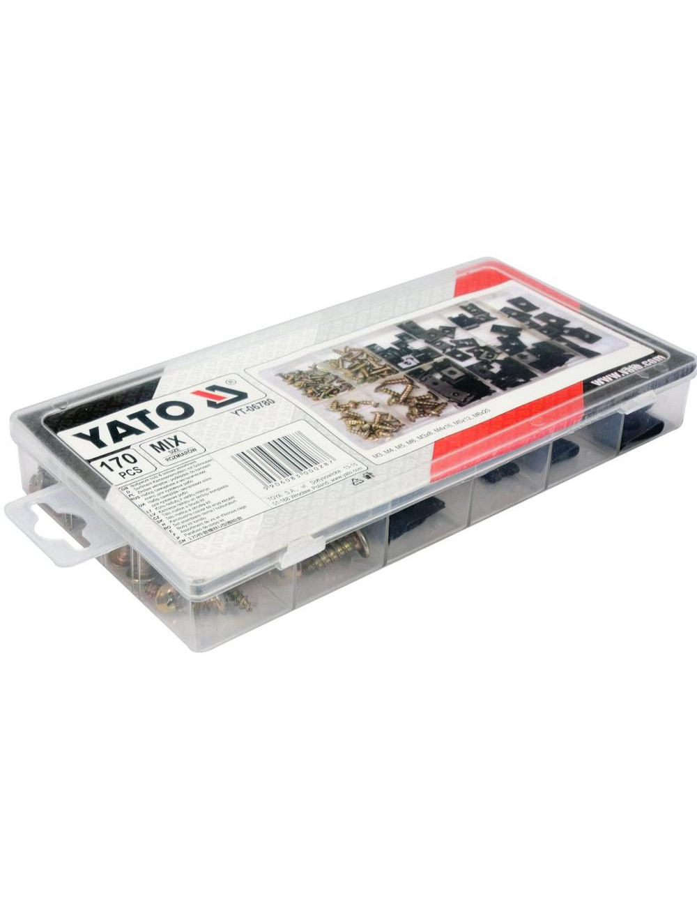YATO ZESTAW WKRĘT. PODKŁ.DO KAROSERII 170szt. MIX