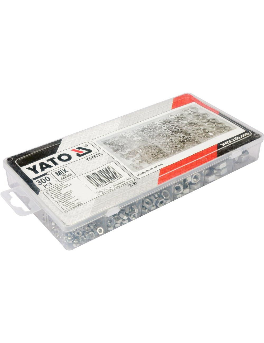 YATO NAKRĘTKI METRYCZNE 300szt.MIX M3,M4,M5,M6,M8,M10