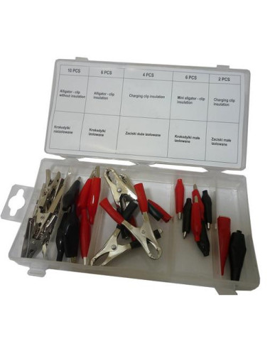 YATO ZACISKI KABLOWE KROKODYLKI 28szt.