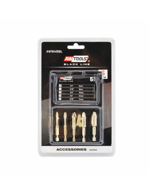 AWTOOLS WYKRĘTAKI DO ŚRUB 5cz. BLACK LINE