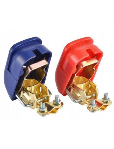 KLEMY AKUMULATOROWE 2szt SILVER