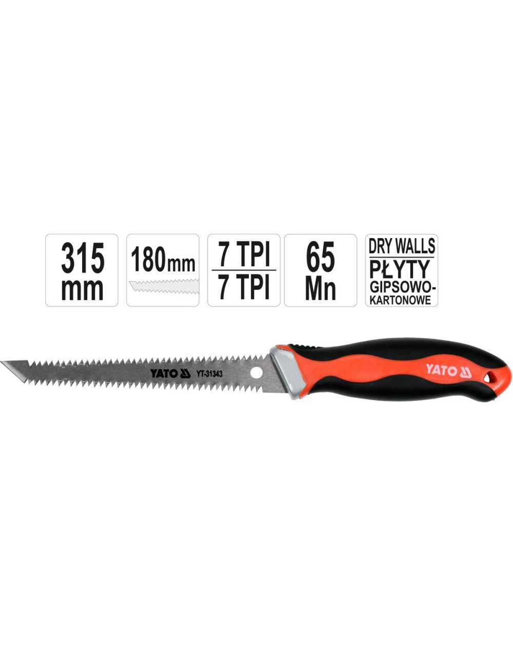 YATO PIŁA DO GIPSÓW 180mm 31343