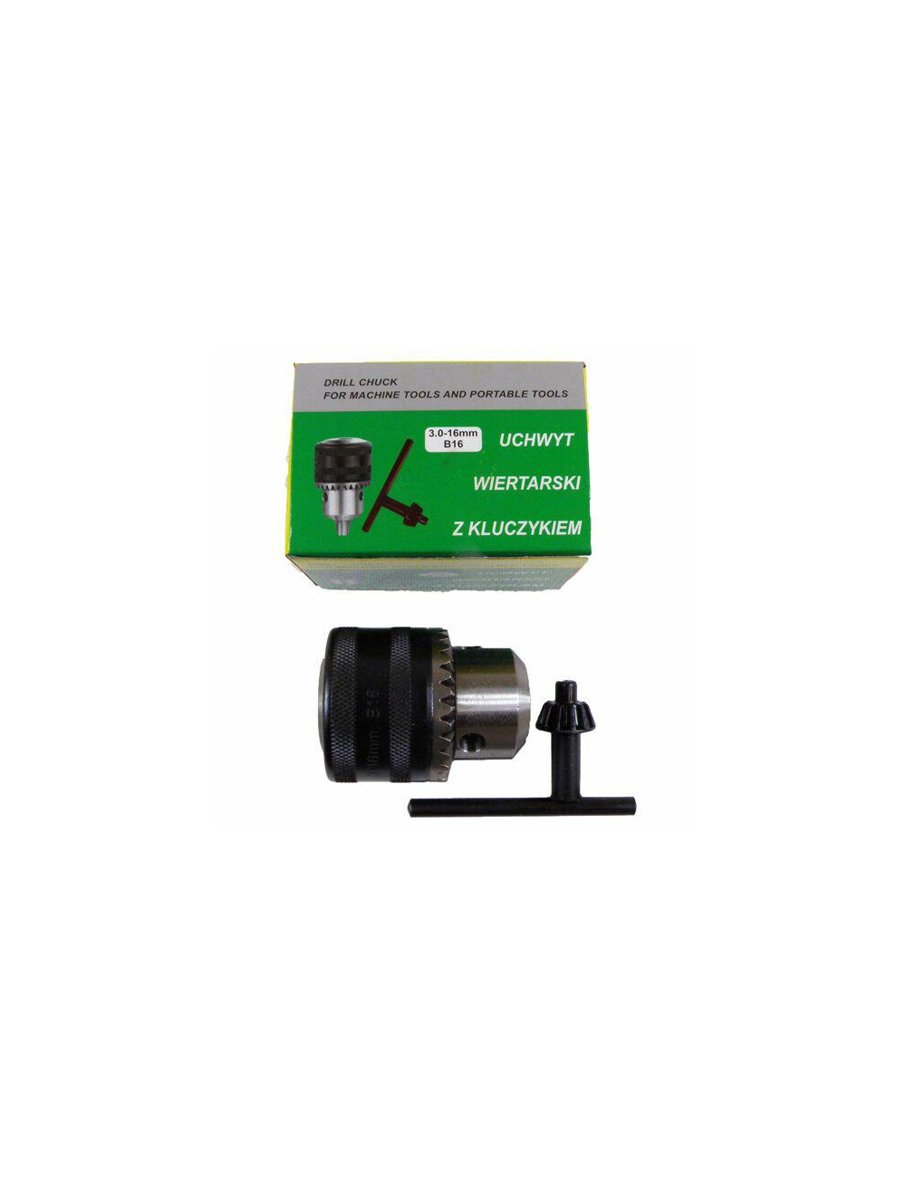 GŁÓWKA WIERTARKI 16mm B16 KLUCZYK SILVER
