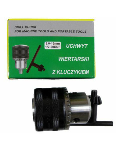 GŁÓWKA WIERTARKI 16mm 1 2 KLUCZYK SILVER