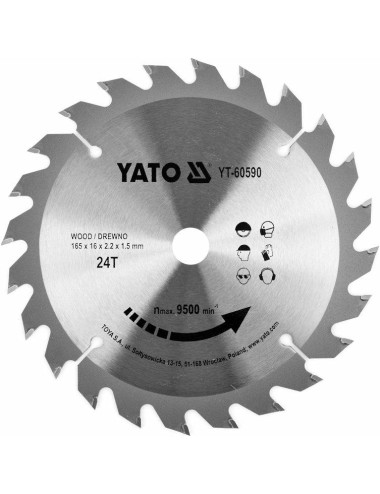 YATO PIŁA TARCZA WID. 165*24*16 60590