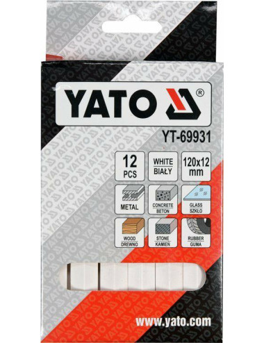 YATO KREDA TECHNICZNA 12szt. BIAŁA
