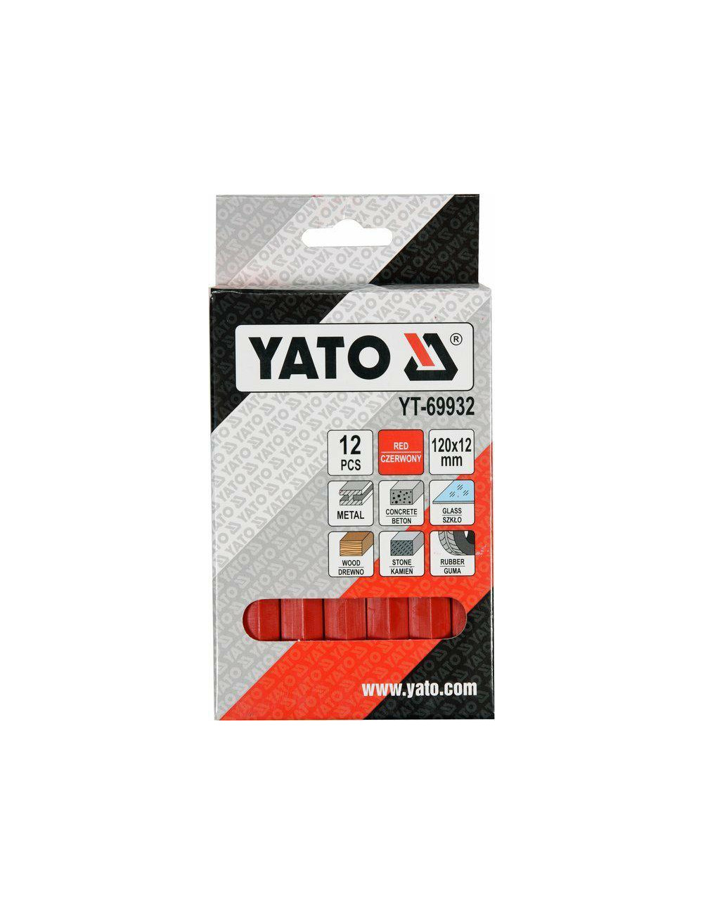 YATO KREDA TECHNICZNA 12szt. CZERWONA