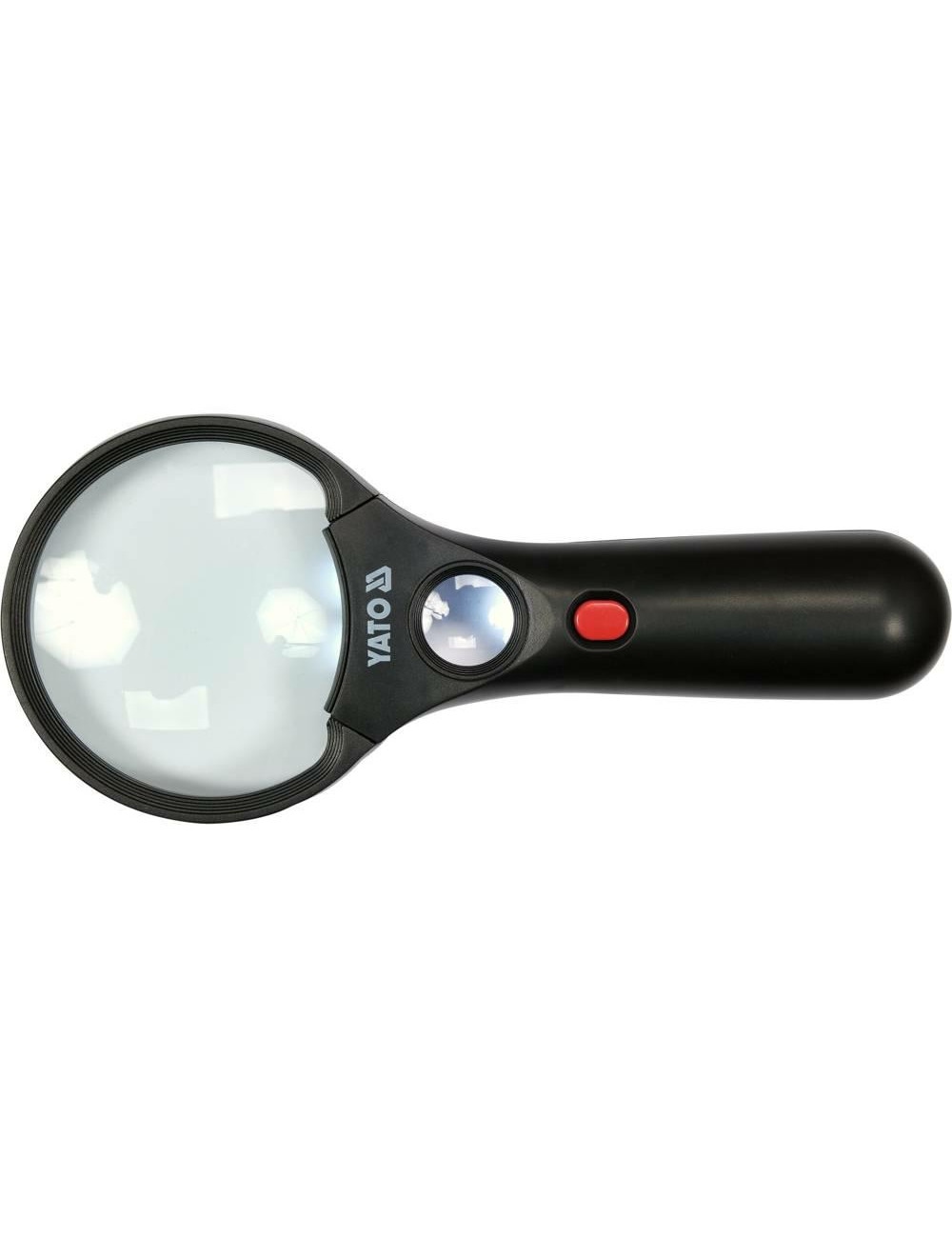 YATO LUPA DWIE SOCZEWKI 3X 45X PODŚWIETLENIE LED