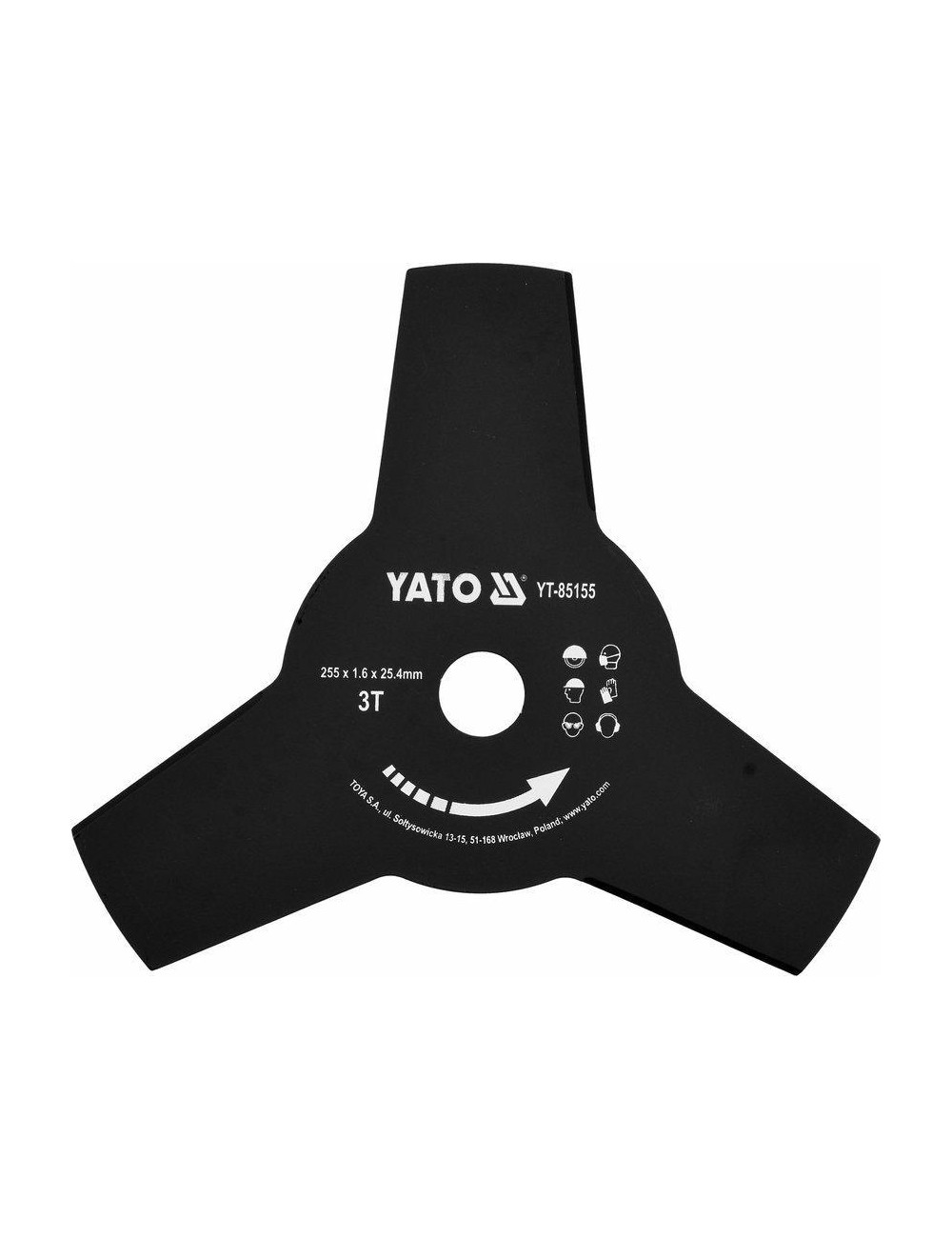 YATO NÓŻ DO KOSY TARCZA DO PODKASZARKI 255mm 25,4mm