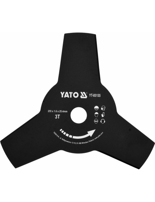 YATO NÓŻ DO KOSY TARCZA DO PODKASZARKI 255mm 25,4mm