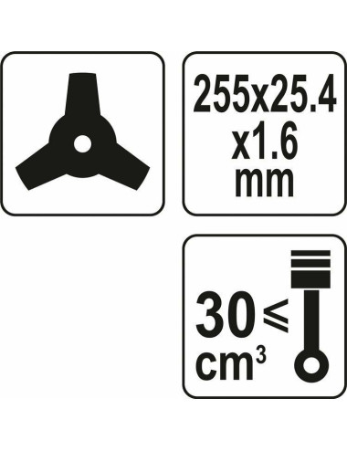 YATO NÓŻ DO KOSY TARCZA DO PODKASZARKI 255mm 25,4mm