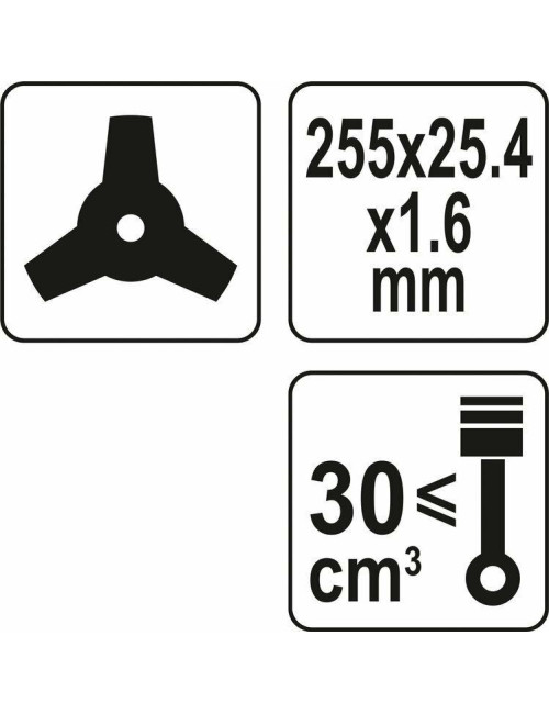 YATO NÓŻ DO KOSY TARCZA DO PODKASZARKI 255mm 25,4mm