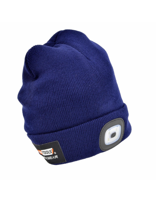 AWTOOLS CZAPKA Z LAMPKĄ LED 80lm GRANATOWA