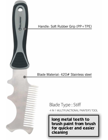 ROLLINGDOG NARZĘDZIE MALARSKIE WIELOFUNKCYJNE 4w1 STAL NIERDZEWNA