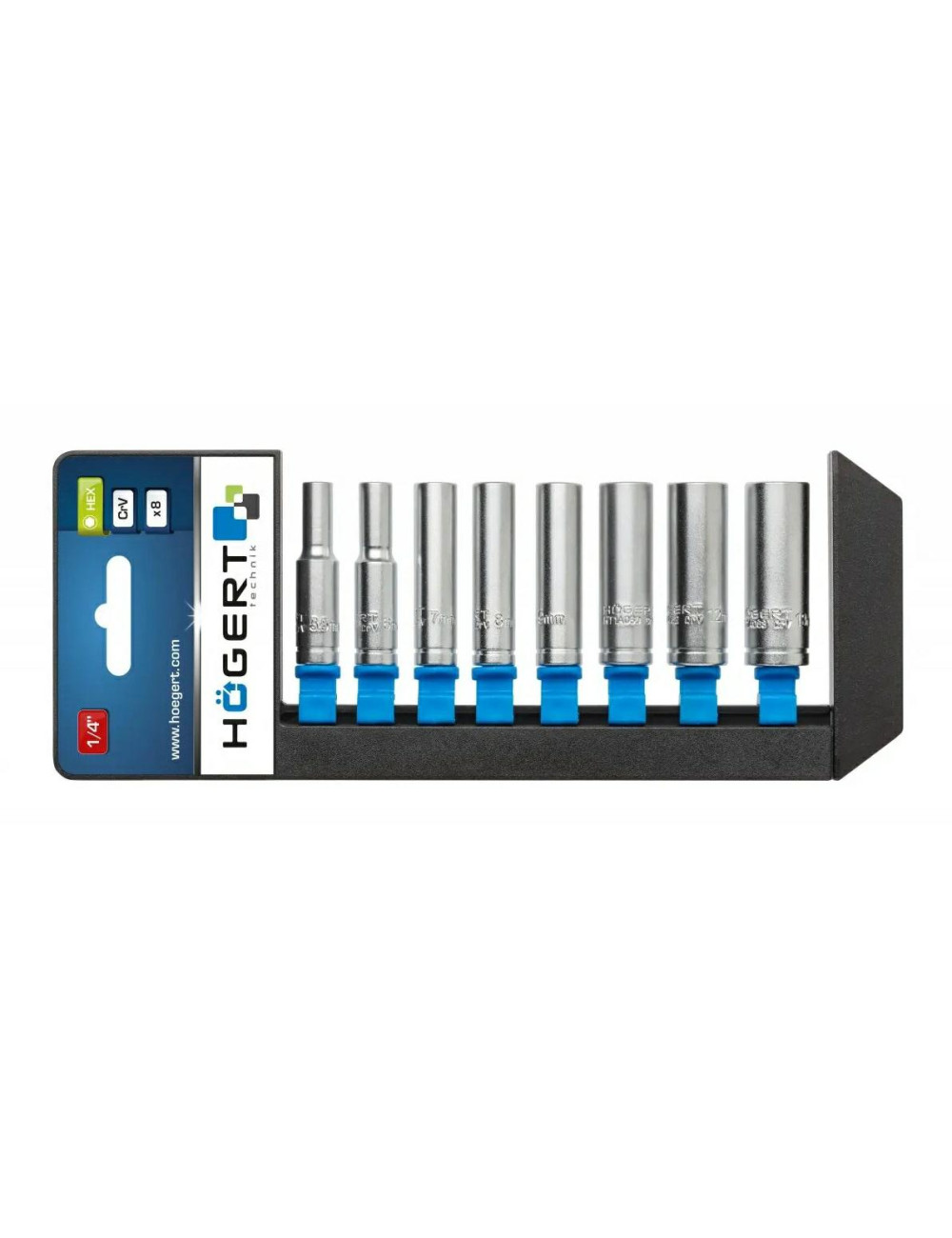 HOGERT ZESTAW NASADEK DŁ BL. 1/4" 8cz.