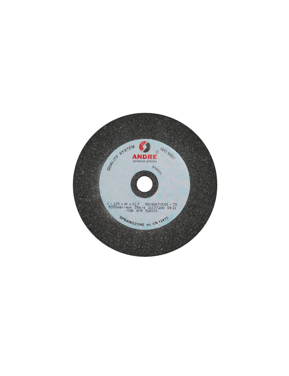 ANDRE ŚCIERNICA PŁASKA 125mm x 16mm x 12,7mm 98C60K7VC01-35 CZARNA "TYP 1"