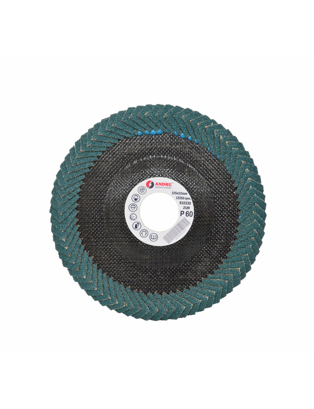 ANDRE ŚCIERNICA PACHWINOWA 125mm P60 ZUR CYRKONOWA PŁASKA