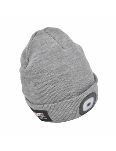 AWTOOLS CZAPKA Z LAMPKĄ LED 80lm SZARA