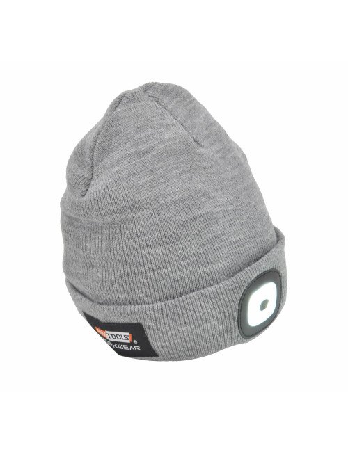 AWTOOLS CZAPKA Z LAMPKĄ LED 80lm SZARA