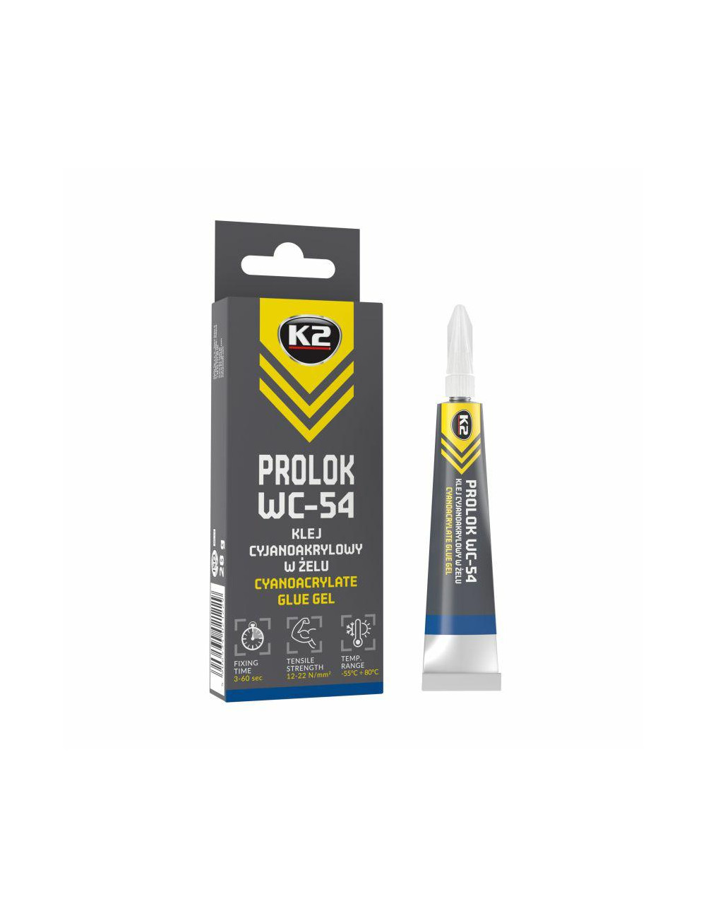 K2 PROLOK WC-54 ŻELOWY KLEJ CYJANOAKRYLOWY 20g