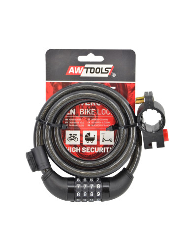 AWTOOLS ZAPIĘCIE ROWEROWE fi 12 x 150cm SZYFR
