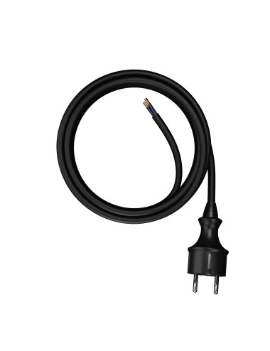 AWTOOLS PRZEWÓD Z WTYCZKĄ 2m 3x1,5 CZARNYH05VV-F