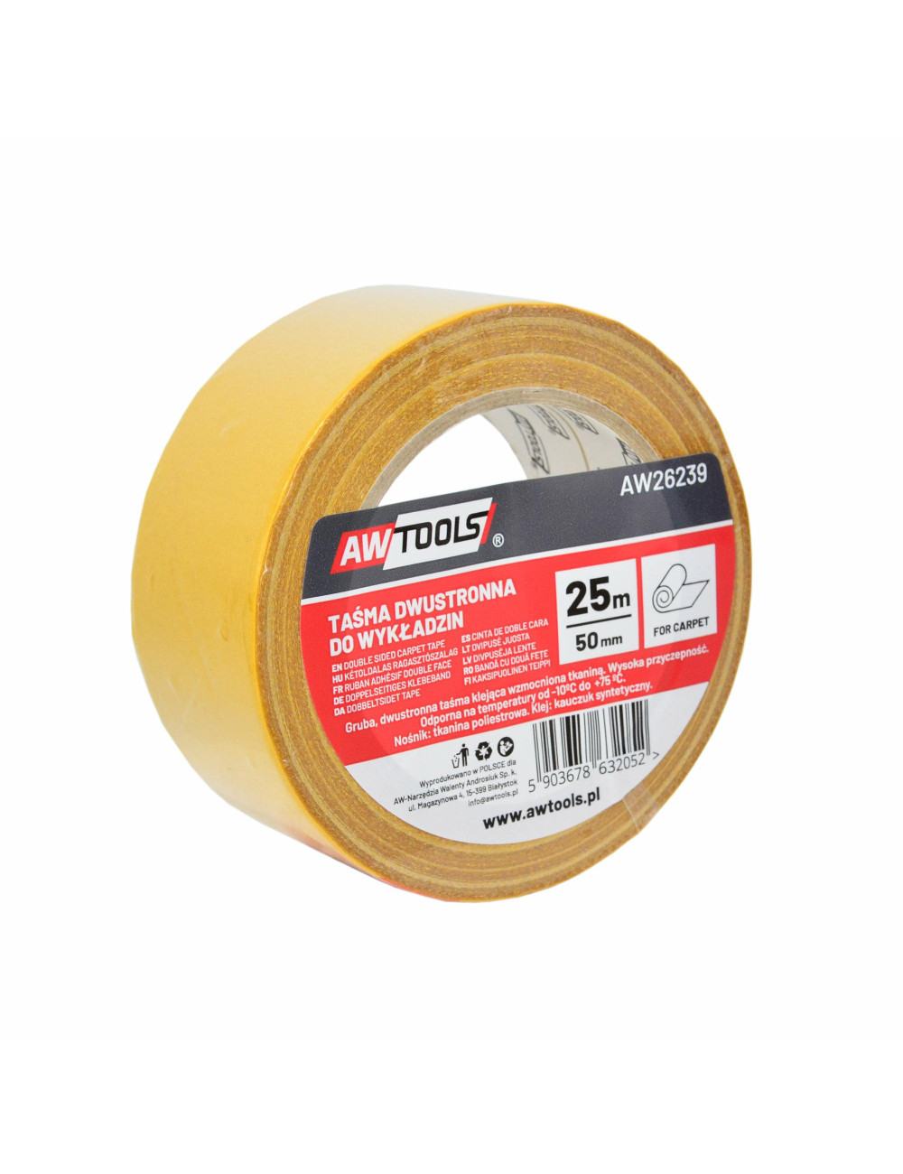 AWTOOLS TAŚMA DWUSTRONNA DO WYKŁADZIN 50*25m