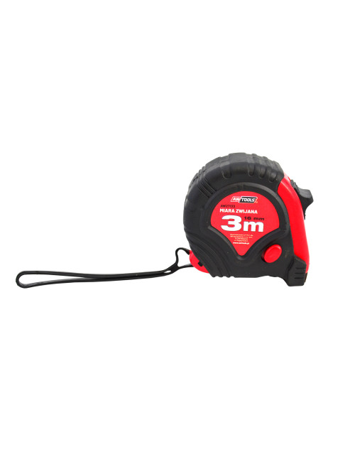 AWTOOLS MIARA ZWIJANA CZERWONO-CZARNA 7,5m x 25mm ABS TPR 2-STOP