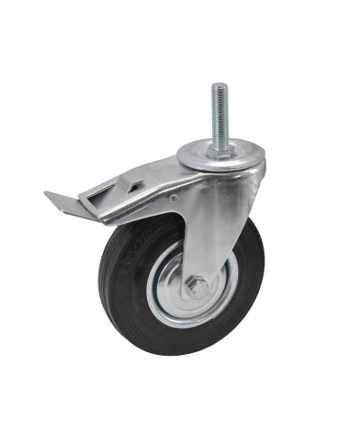 AWTOOLS KOŁO SKRĘTNE CZ. GUMA HAM.TR. 100mm