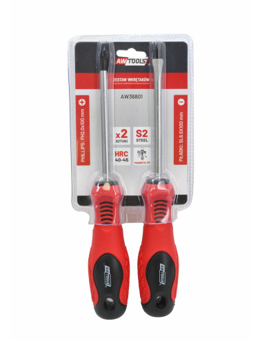 AWTOOLS ZESTAW WKRĘTAKÓW BLISTER S2 2szt.