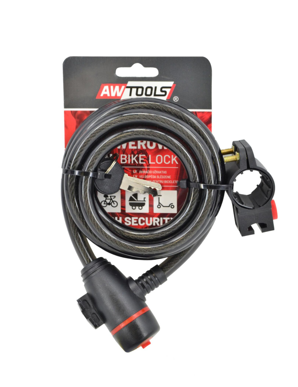 AWTOOLS ZAPIĘCIE ROWEROWE fi 12 x 180cm