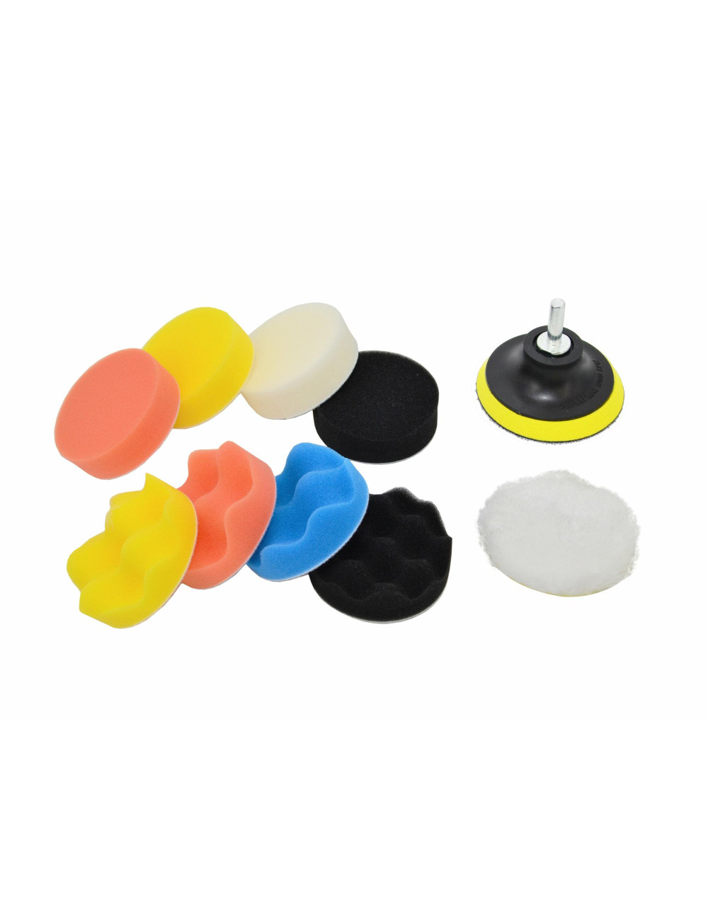 AWTOOLS GĄBKI POLERSKIE ZESTAW NA WIERTARKĘ 80mm 11szt.