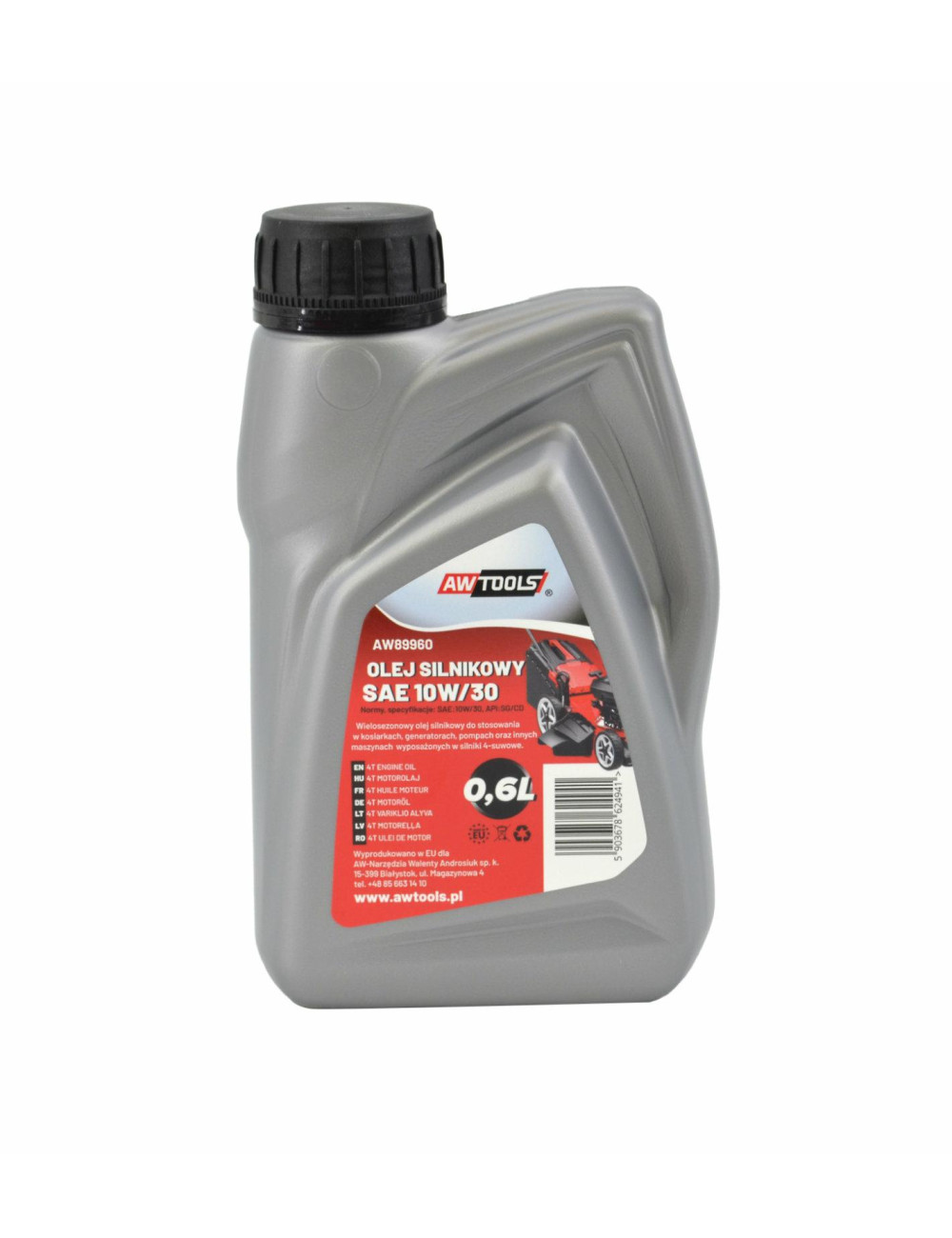 AWTOOLS OLEJ 4-SUW SAE 10W 30 0,6L DO KOSIAREK, GENERATORÓW, POMP SPALINOWYCH, ODŚNIEŻAREK
