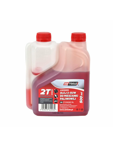 AWTOOLS OLEJ 2-SUW DO MIESZANKI PALIWOWEJ 0,5L CZERWONY Z DOZOWNIKIEM