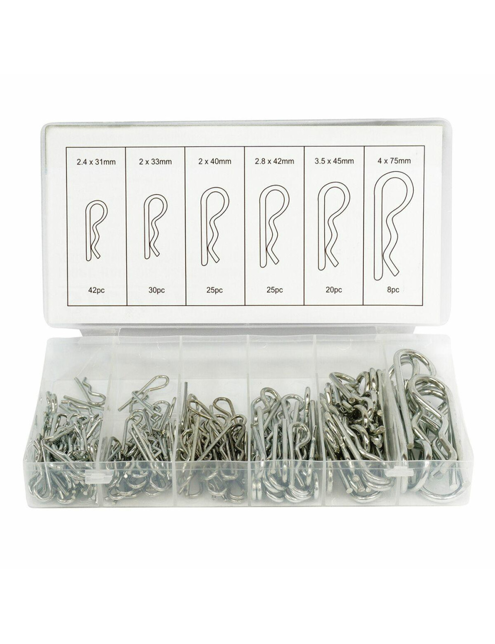 ZAWLECZKI SPRĘŻYNOWE 150szt. SILVER