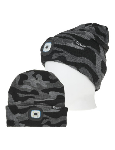 CZAPKA ZIMOWA Z LAMPKĄ LED MORO GEKO