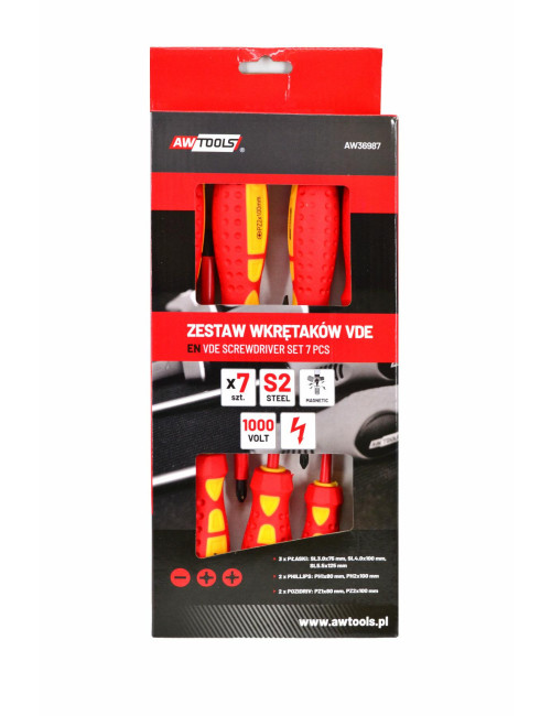 AWTOOLS ZESTAW WKRĘTAKÓW IZOLOWANYCH 7szt.S2