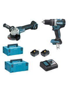 MAKITA ZESTAW 18V DLX2210TJ1 (DHP484Z+DGA506Z) 2x5,0Ah