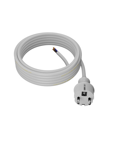 AWTOOLS PRZEWÓD Z WTYCZKĄ 2m 2x1,0 BIAŁY H05VV-F